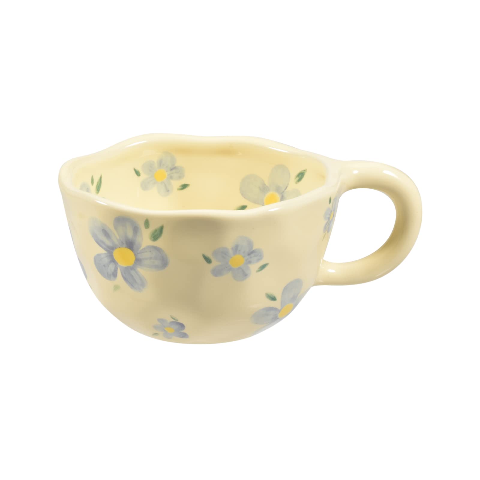 Koythin Ceramic Coffee Mug, Creative Flower Cup for Office and Home Dishwasher and Microwave Safe