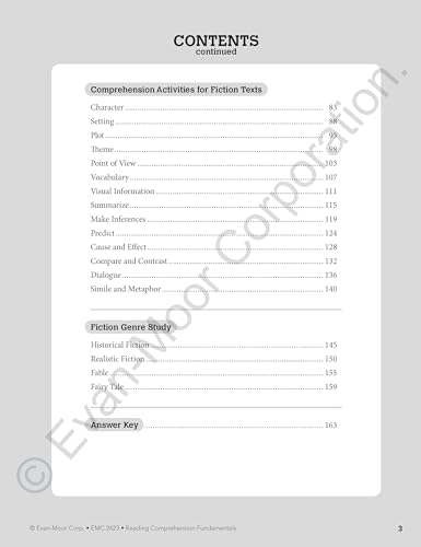 Reading Comprehension Fundamentals, Grade 3