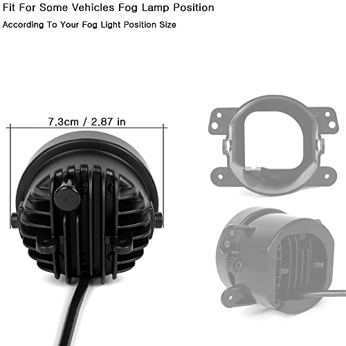 4 Inch Round Led Fog Lights 4x4 Off Road Pod Light Flood Beam Driving Lamp for Pickup Truck Car Boat SUV 4WD ATV 12V 24V Tractor Motorcycle Work Light (Pack of 2)…