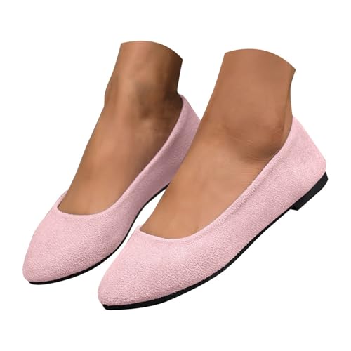 Chaussures femme grande taille en suède souple contre les douleurs aux pieds au quotidien