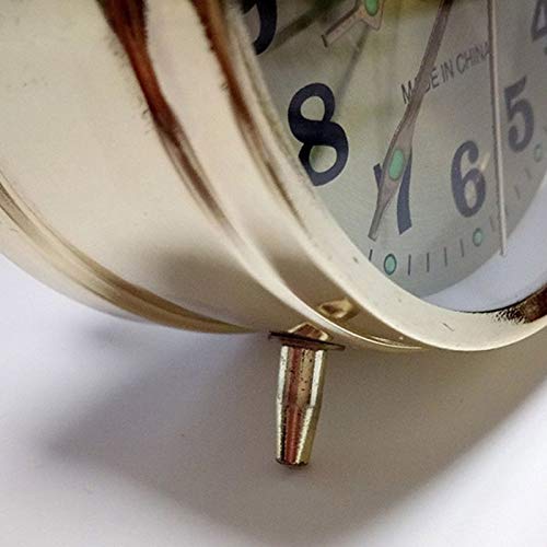 ZYNCUE 1 Pack Retro Hoefijzer Mechanische Bell Wekker, Ouderwetse Wekker Handleiding Wind Up voor Slaapkamer Reizen Luid Vintage Alarm, Metaal, Goud