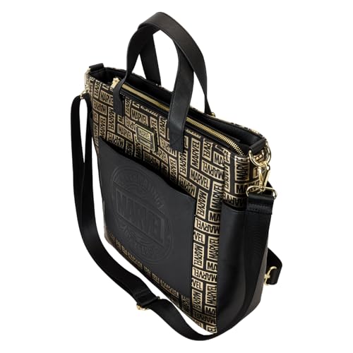 Image of Loungefly Marvel Logo Convertible Backpack & Tote Bag