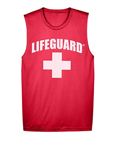LIFEGUARD Officially Licensed Mens Performance Active Muscle Tank Moisture Wicking3