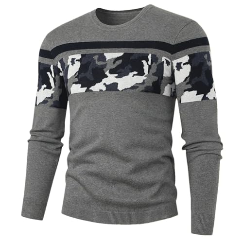 Men Soft Pullover Sweater Casual Knitwear Slim Fit Long Sleeve Jumper for Winter Daily