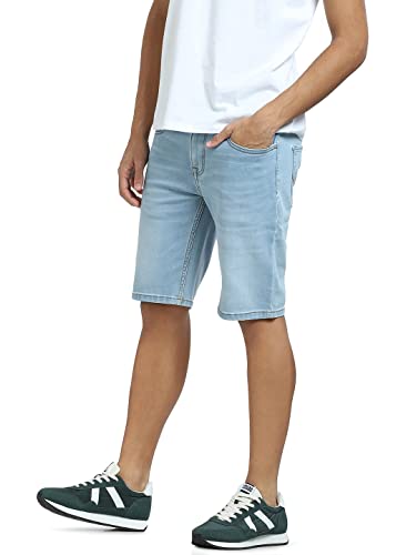 Image of Jack & Jones Men's Slim Fit Low-Rise Cotton Denim Shorts | Everyday Comfort