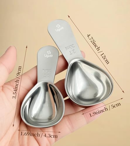 Ugotit Coffee Scoop for Ground Coffee, 2 Tablespoon 304 Stainless Steel Coffee Measuring Scoop Heavy-Duty, Short Handle for Canisters, Espresso & Baking - Image 5