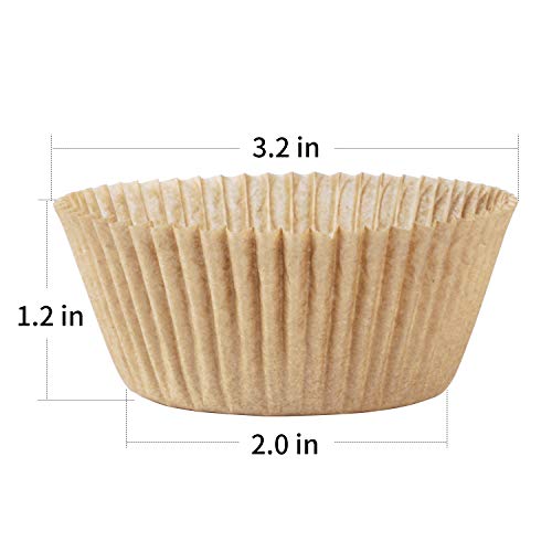 Caperci Standard Natural Cupcake Liners 500 Count, No Smell, Food Grade & Grease-Proof Baking Cups Paper - Image 8