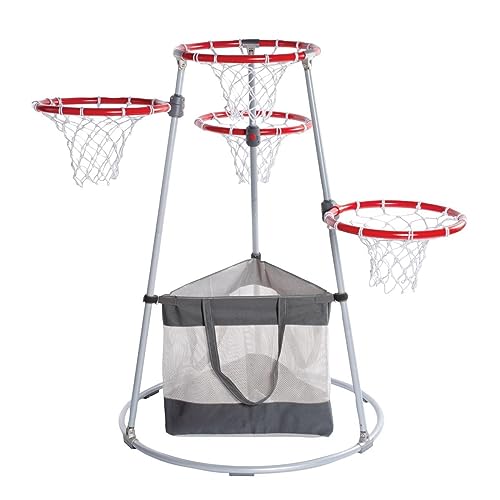 Kaplan Early Learning 4-Hoop Basketball Play Set with Storage Bag | Indoor Outdoor Kids Basketball Goal Toy | Ages 3+ Years