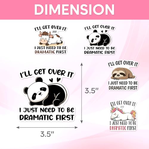 Image of Pack 9 Pcs Funny Dramatic Sticker for Laptops Vehicles Trucks Cups Tumblers Helmets Computers Bumper Stickers Waterproof Removable Vinyl Decals Car Exterior Laptop Accessories