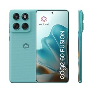 Motorola Edge 60 Fusion Smartphone (6,67“-Super-HD-Display, 50-MP-Kamera mit Moto AI, 8/256 GB, 5200 mAh, Android 15) Pantone Amazonite, inkl. Schutzcover + Handyhalter – speziell bei Amazon