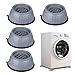 Dreamark 4 Piezas Pies Antivibracion Lavadora, Almohadillas Para Pies De Lavadora, Tacos De Goma Patas Para Lavadora, Accesorios Soporte Pies Lavadora Y Secadora Apto Para Lavadora, Nevera, Mesa