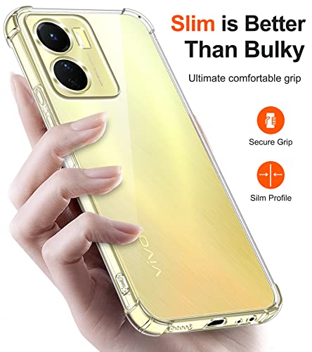 Image of for Back Case Cover Bumper Flexible Silicone Transparent Back Cover for vivo Y56 - Transparent