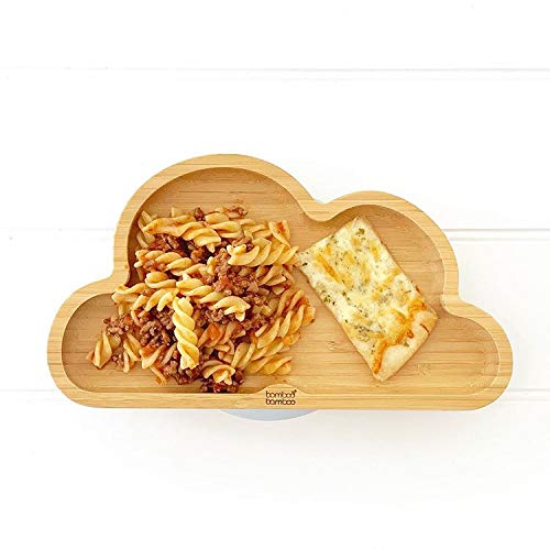 Assiette silicone ventouse bambou bébé évite les chutes