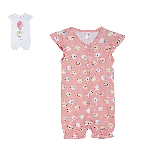 Image of miniklub Girls Pack of 2 Printed Rompers