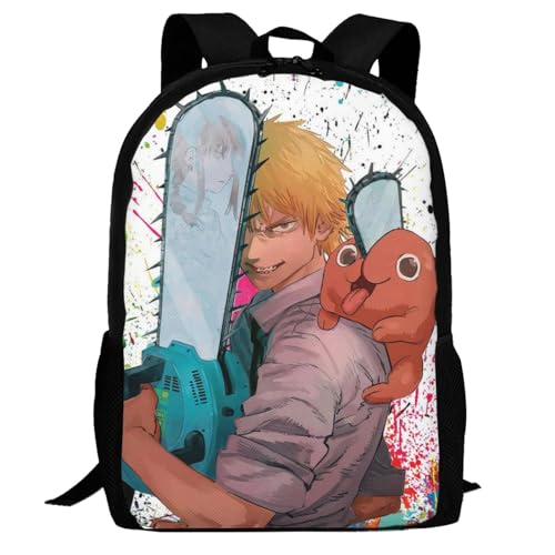 Chainsaw Man Backpack,3d Print Laptop Backpack Lightweight Casual Daypack Bookbag 16.5 In, 17 Inch