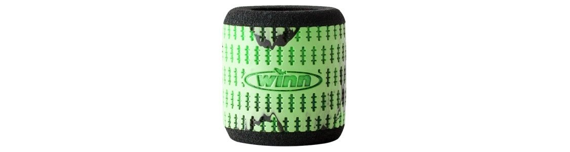 Winn Reel Grip Sleeve, Chartreuse/Black