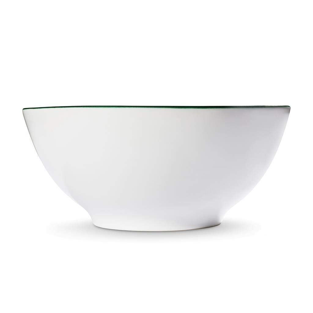 GMUNDNER KERAMIK Insalatiera Ciotola Ceramica, Diametro: 23 cm, Bordo Verde, Realizzata a Mano in Austria