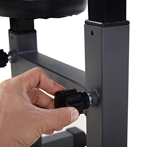 Goplus Preacher Curl Weight Bench Seated Arm Isolated Barbell Dumbbell Biceps Station (Black)