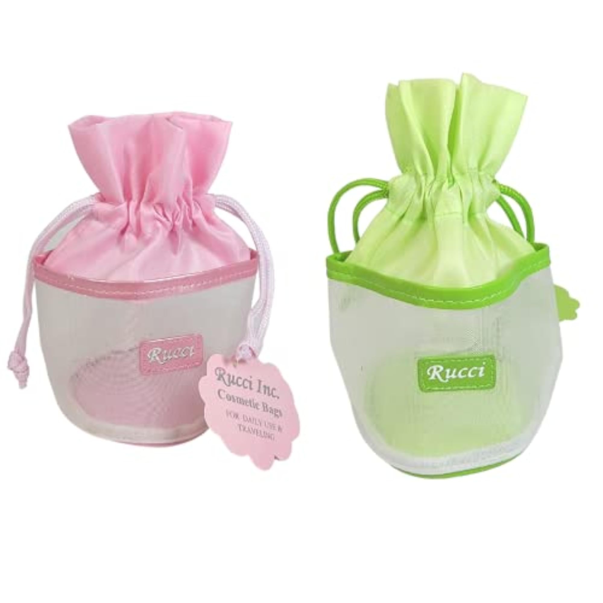 Pink Cosmetic String Bag for Everyday Use