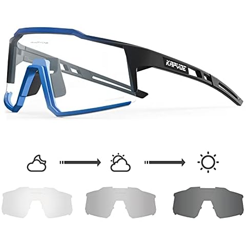 KAPVOE Photochromic Cycling Glasses for Outdoor Sports Cover