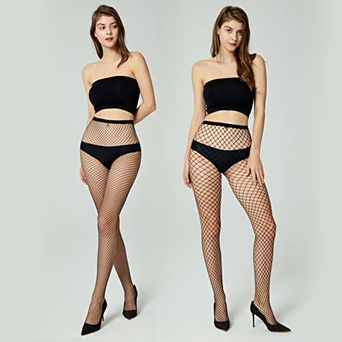 Image of Fishnet Stockings Lace Patterned Tights High Waist Pantyhose Fishnets for Women