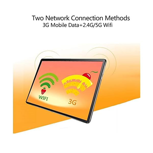 ZONKO Tablet 10 Inch Android 3G Phone Tablets with 32GB Storage Dual Sim Card 5MP Camera, WiFi, Bluetooth, GPS, Quad Core, HD Touchscreen, Support 3G Phone Call (Black)