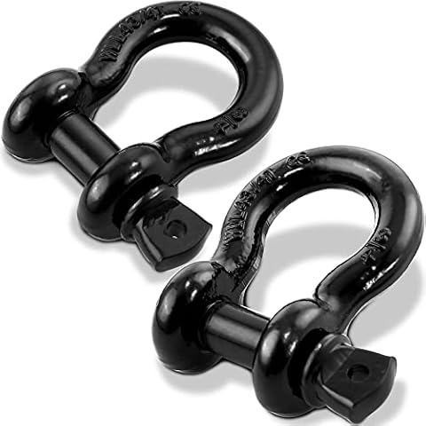 Robbor Shackles 3/4" (2 Pack) - Heavy Duty Tow Shackles Cover