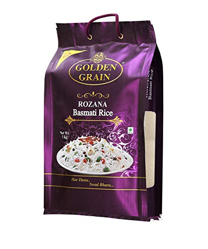 Image of GOLDEN GRAIN Rozana Basmati Rice 5Kg for Daily Consumption | Everyday Basmati Rice | Perfect For Daily Cooking | Authentic Taste With Rich Aroma | Non-Sticky & Easy To Cook | Daily Basmati Rice