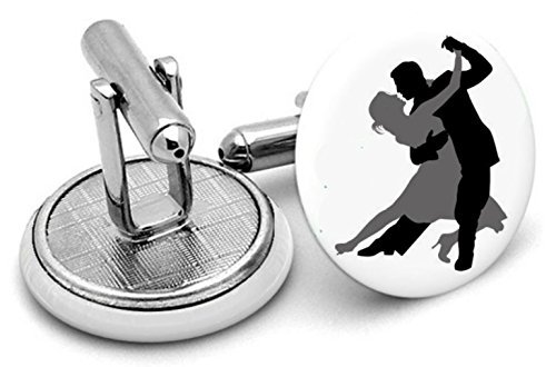 Ballroom Dancing Couple Cufflinks,Wedding Cufflinks, Groomsmen Personalised Wedding Cufflinks,Gift idea - Supplied in Gift Pouch