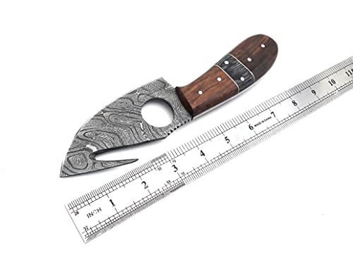 Nooraki Handmade Damascus Steel Fixed Blade Skinning Hunting Knife With Gut Hook Best For Outdoor Camping Skinning Deer Fishing Hiking Edc Survival Knives Sk-356 #TOP3