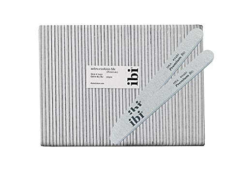IBI 80 Premium Zebra Cushion File | Grit 80/80 | Washable & Sanitizable (50PCS)