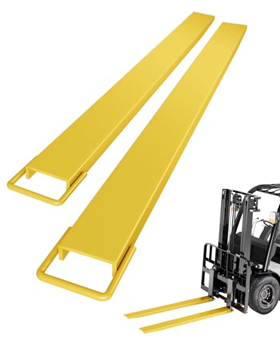 Forklift Extensions, 84 Inch Pallet Fork Extensions 5.5 Inch Width, 1 Pair Heavy Duty Fork Extension,4600lbs Load Capacity for Forklift Lift Truck Forklift Loaders