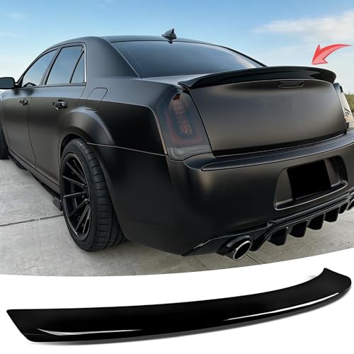 NEESPOC Rear Spoiler Wing Compatible with Chrysler 300/ 300C/ 300S/ Limited/Touring L 2011-2023 Gloss Black Sporty Style Decklid Lip Exterior Accessories
