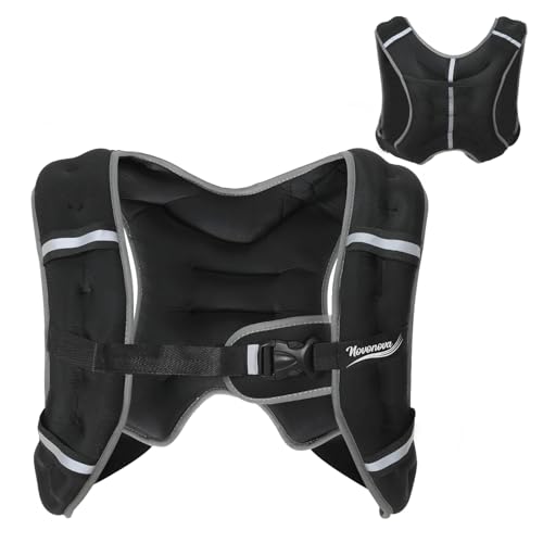 NOVONOVA Chaleco Lastrado Ajustable, Chaleco de Peso para Entrenamiento, Material Transpirable, 3kg, con Bolsa de Almacenamiento, para Gimnasio, Running y Crossfit