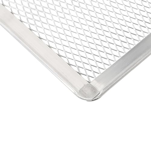 SHANGPEIXUAN Pizza Screen 11 x 16 Inch 2 Pack Rectangular Aluminum Pizza Pan Restaurant-Grade Flatbread Screen Pizza Crisper Pan,Oven-Safe
