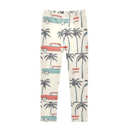 Girls Leggings Vintage Classic Car Toddler Girls Clothes Leggings for Girls Toddler Girls Leggings 3-4T