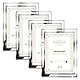 Hoikwo 4er-Set Bilderrahmen DIN A4 Glas – Fotorahmen Silber für Zertifikate, Diplome, Familienfotos und Hochzeitsbilder – Dokumentenrahmen 21x29,7 cm Nur für Tischaufsteller