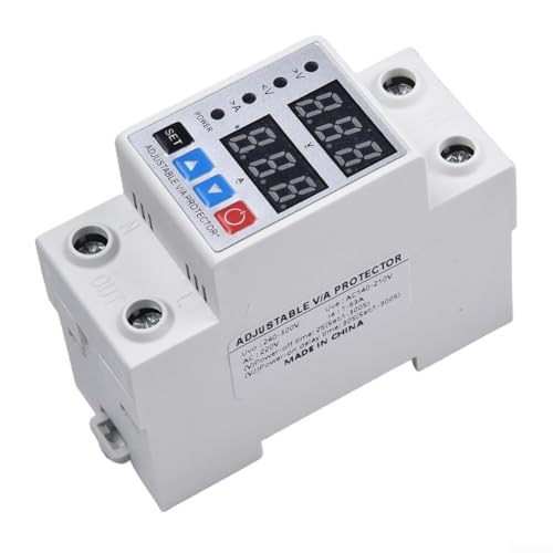 Dispositivo limitador de potencia de CA con pantalla de medición dual Protección contra sobrecorriente ajustable hasta 63 A (63 A)