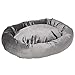 PawHut Lit pour Chien Chat Panier pour Chien orthopédique Panier Dodo Donut Chien Rembourrage Coton PP Housse Lavable Amovible Gris