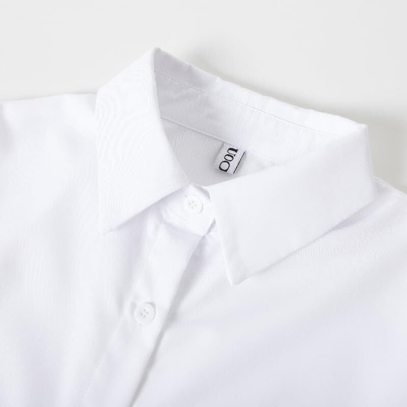 UOOZEE Womens Button Down Shirt Long Sleeve Dress Shirts Solid Work Blouse - Image 5