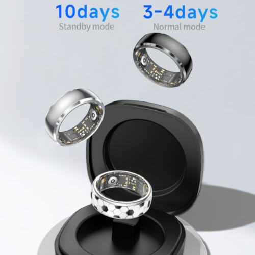 Image of Smart Ring with Gesture Control for Video Scrolling & Camera Remote Shutter, Fitness Tracker Ring with Heart Rate Sleep Blood Oxygen Monitor, IP68 Waterproof, 20-Day Standby, No Subscription