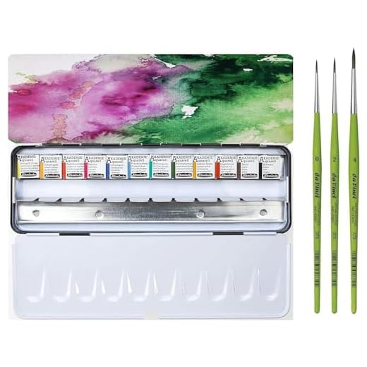 Schmincke ACADEMIA Acuarela Caja Metal, 12 x 1/2 Pozos de Acuarelas 75 714 097