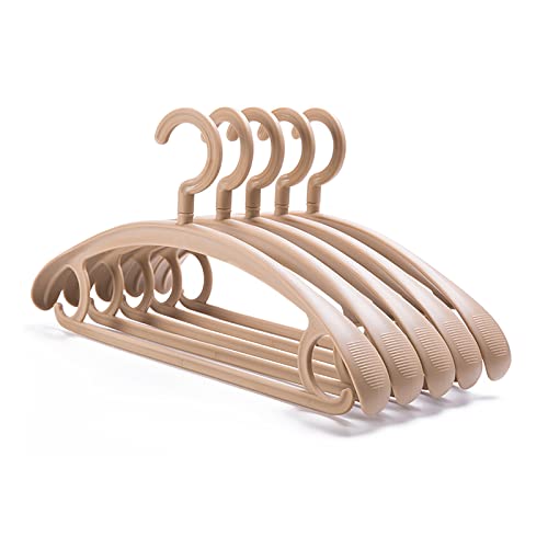 Lot de 10 cintres en plastique extra épais avec épaules larges, rotation à 360 degrés, antidérapants, parfaits pour un usage quotidien - Kaki Cover
