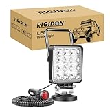 RIGIDON 1 Pcs Led arbeitsscheinwerfer mit magnetfuß, 4 Zoll 10cm 48W 12V 24V led Spot Strahler, offroad beleuchtung für Auto SUV ATV, Traktor, LKW, 4x4, Boot,6000K led suchscheinwerfer, arbeitslicht