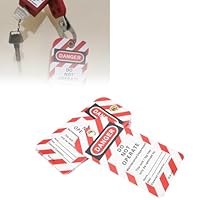 Lockout Tagout Tags – 10er Pack – Premium Compliance Sicherheitsetiketten für Aussperrung Lockout Tag Gefahr Nicht in Betrieb Nehmen Sicherheitswarnung Vorder-/Rückseite Aufkleber PVC für Ausrüstung
