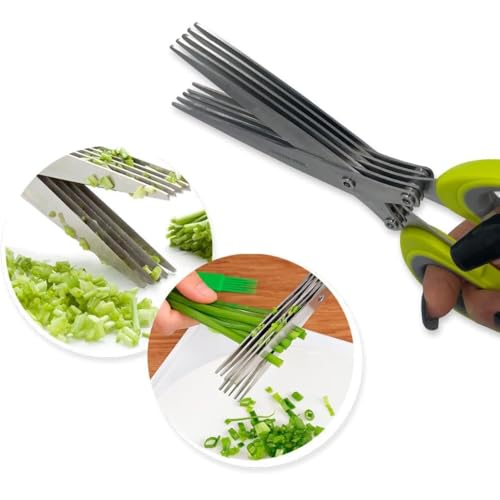 Tesoura para Alimentos 5 Lâminas Aço Inox Cabo Emborrachado para ...