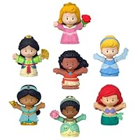 Fisher-Price Little People Disney Princess Toys, Set of 7 Character Figures for Toddler and Preschool Pretend Play, HJW75