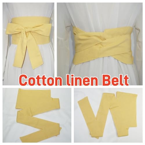 Women's Wide Belt Bow Self Tie Wrap Around Obi Waist Band Cinch Belt for Kimono Yukata Vintage Dress3