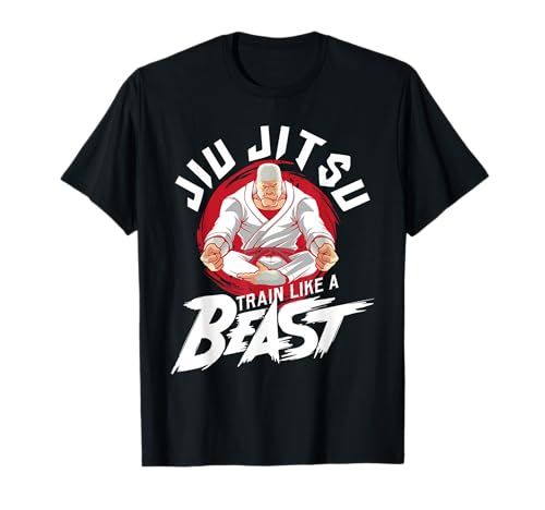 Entrena como una bestia   brasileño Jiu Jitsu MMA BJJ Kickboxing Camiseta