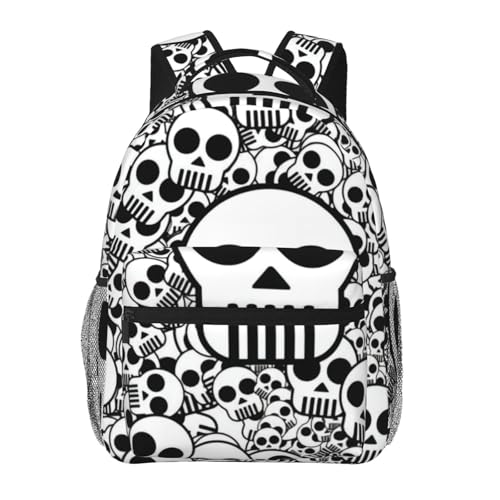 Sac à dos de voyage léger avec rangement multi-poches noir et blanc - 6